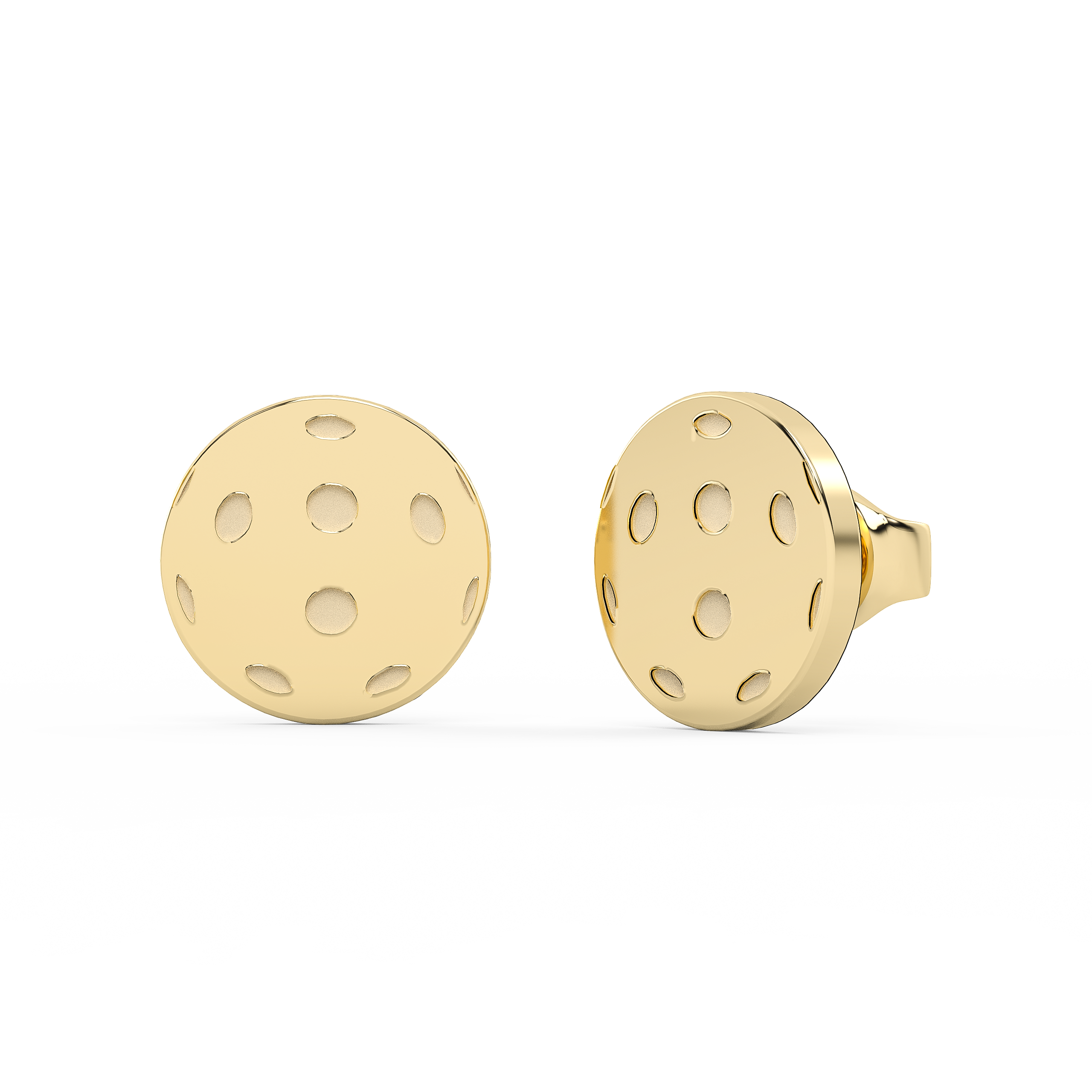 Pickleball Ball Earrings in Gold