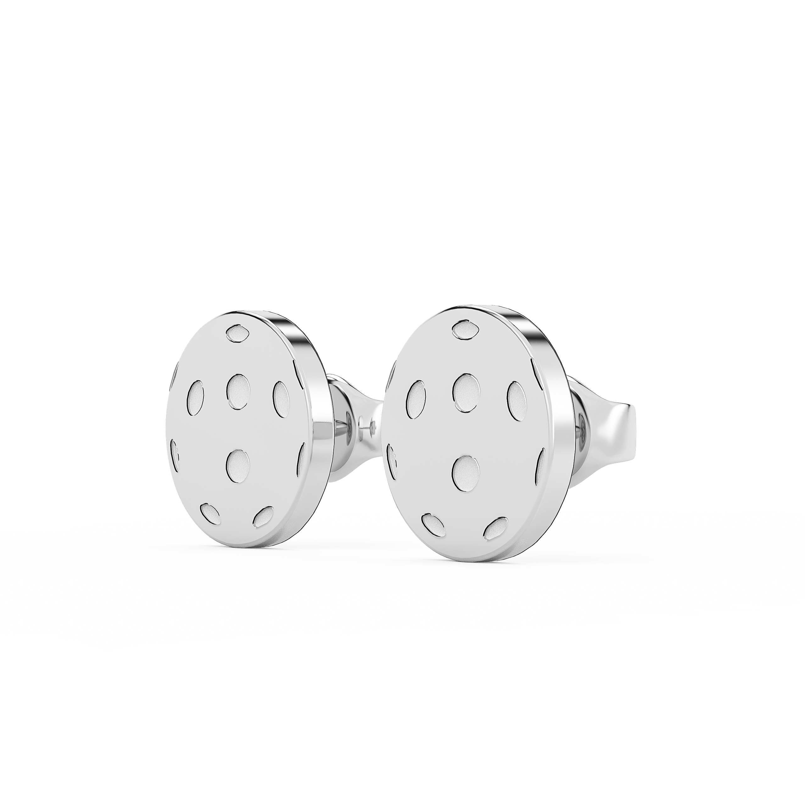 Pickleball Ball Earrings in Silver